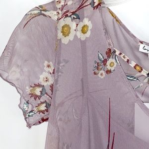 NWT Purple sheer dress Size Medium